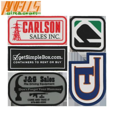 China Endless Array Garment Pantone Rubber PVC Patch Embossed 2D Soft Rubber Patches for sale