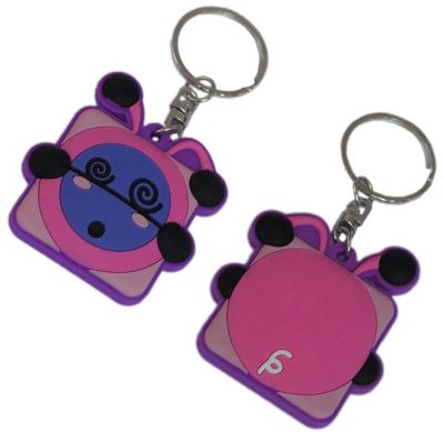 China 8C Waterproof PMS Flexible PVC Key Chain Embossed Cartoon Pvc Rubber Keychain for sale