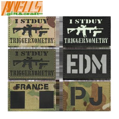 China Military Gun Flag IR Patch Camouflage Fabric With Velcro Backing for sale