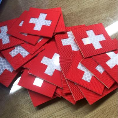 China Switzerland Flag IR Infrared Patch Cordra Fabric Adhesive PMS for sale