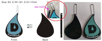 China Pvc de borracha macio impermeável Keychains da porta-chaves PMS do PVC das beiras de Merrowed à venda