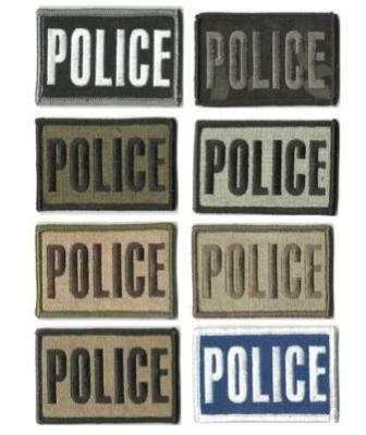 China Tactical 2x3 Hook And Loop Patch 100% Embroidery For Police PD Officer for sale