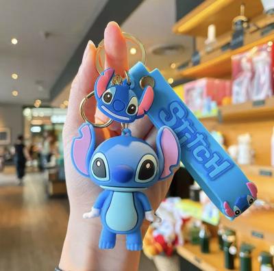 China Stitch Disney PVC Keyring 3D Keychain Pendant Bag Charm for sale