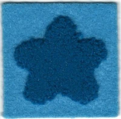 China Blue Felt Chenille Star Embroidery Patch for sale