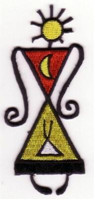 China Hierro hecho a mano de Art Embroidery Patch Custom Size de la mujer tribal abstracta en estilo en venta
