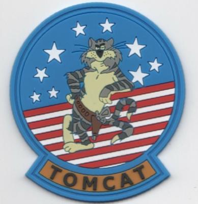 China TOMCAT FELIX YELLOW TAB PVC Jacket Patch Eco Friendly Soft Rubber Velcro Backing for sale