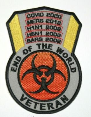 China Iron On Custom Embroidered Patch Twill Fabric With End Of The World Veteran for sale