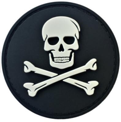 中国 信頼できるShellbackの頭骨及び骨が交差した図形ポリ塩化ビニール パッチ（Depp海賊旗の海賊） 751 販売のため