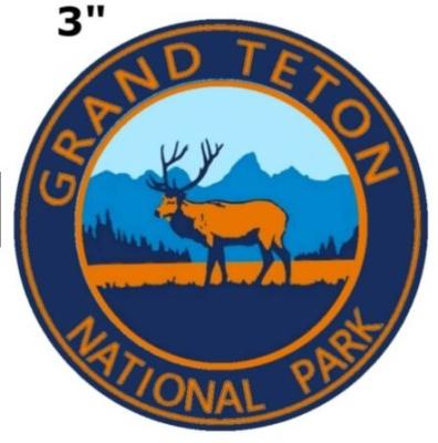 China Grand Teton National Park Embroidered Patch Iron On / Sew On Backing for sale
