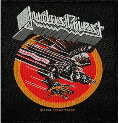 China Iron On Embroidered Woven Patches Judas Priest Screaming For Vengeance for sale