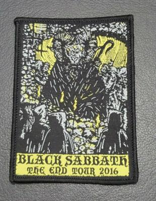 China Iron On Custom Woven Patches Black Sabbath The End Tour 2016 Patch For Jacket T Shirt for sale
