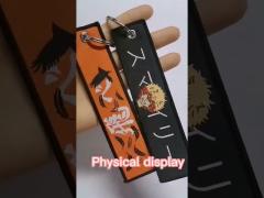 Promotion Designer Key Chain Holder Cheap Embroidery Custom Woven Keychain