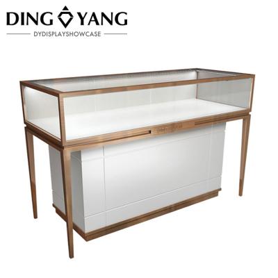 China No Installation Beautiful Appearance Glass Wooden Jewlery Counter Displays for sale