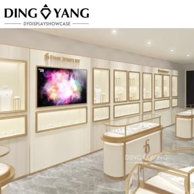 China Anti Fingerprint Finish Jewelry Shop Interior Design Custom Color Size LOGO for sale