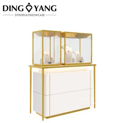 China Custom Jewelry Display Cases Durable Sophisticated Design Style With Lights Systems for sale