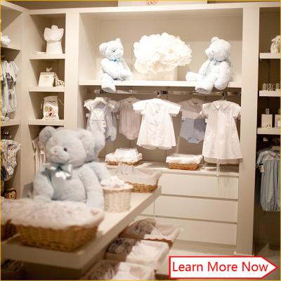 China Customized great clean neat baby apparel stores,baby boutique shop with good quality à venda