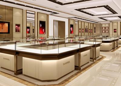 China Estrutura estável Casos de exibição showroom fácil de instalar para loja de joalharia à venda