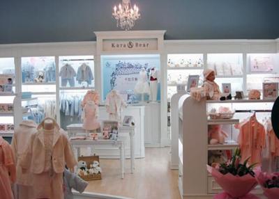 China Beautiful Neat Baby Clothing Store Display Fixtures With Eco - Friendly Material for sale
