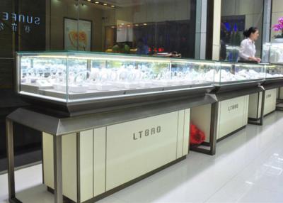 China Fashion Jewellery Display Counter / Jewelry Store Fixtures Customized Logo for sale