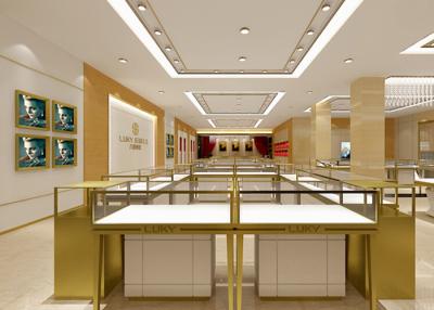 China Estructura de preensamblaje Display de joyas Instalaciones de 6000 lumen / 4000 luces Kelvin en venta