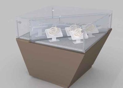 China Special Shape Custom Glass Display Cases With 8MM Tempered Glass Panels Covered On Top for sale