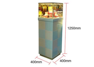 Китай Предварительное сборка Деревянное стекло ювелирные изделия дисплейный шкаф Синий лакканный отделка продается