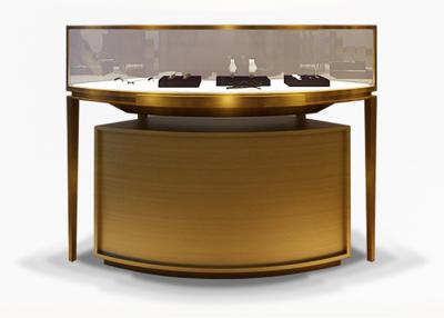 China Luxury Veneer Stainless Steel Jewellery Shop Display Counters / Jewellery Display Cases for sale