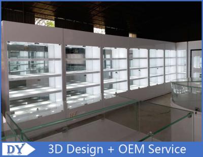 China High Wooden Shelf Jewellery Shop Display Cabinets For Showroom for sale