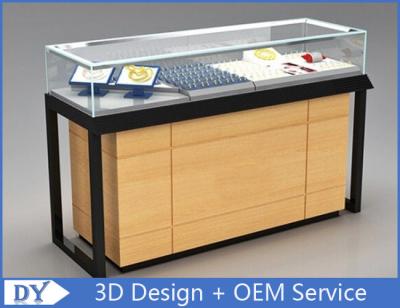 China Stain Steel Veneer Jewellery Showcases Furniture With Cabinet for sale