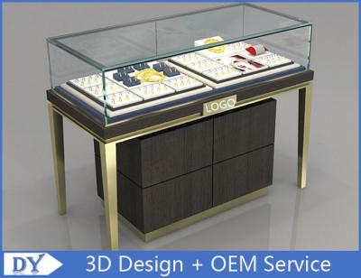 China Custom Jewelry Display Cases With Sliding door / Pull Out Door for sale