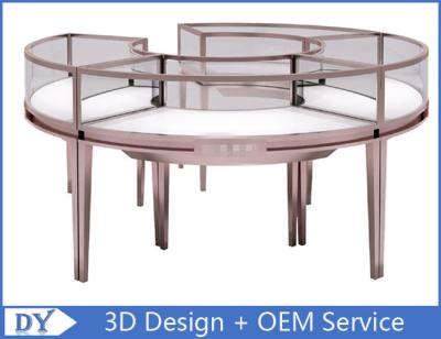 China Stainless Steel Frame Jewellery Shop Display Counters , Jewellery Showroom Furniture for sale