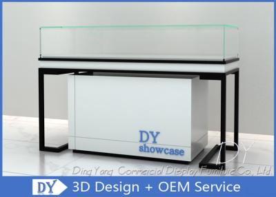 China Durable Metal Wood Jewelry Display Cases With Locks / Acrylic Logo for sale
