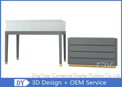 China Matte Gray Jewelry Display Counter  / Jewelry Display Showcases for sale