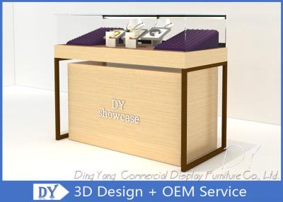 China Customized Wood Jewelry Store Showcases With Large Removable Storage for sale