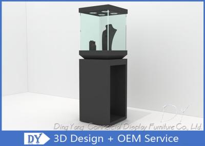 China Modern Black Wooden Glass Jewelry Tower Display Cases For Window Display for sale