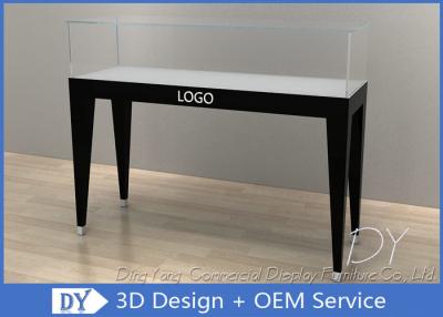 China Simple Wood Glass Jewellery Display Counter For Exhibition With Customized Logo for sale