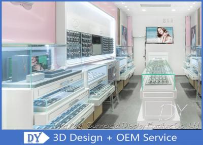 China Creative Jewelry Store Showcases With MDF + Glass + LED + Lock / Jewellery Shop Furniture for sale