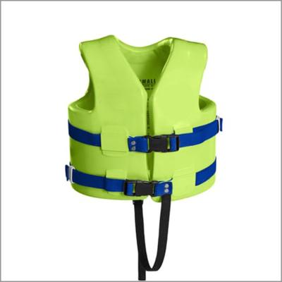 China Swimming Vinyl Foam Life Vest Green Color Buoyancy Test Verified for sale