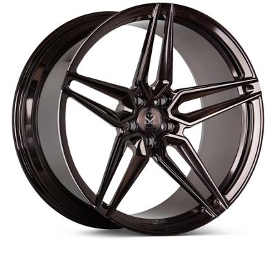 China Satin Black 1 Piece Forged Rims 5x112 Bolt Pattern Staggered Fit To BMW M5 for sale