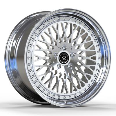 China Polished 2 Piece Forged Wheels Aluminum Alloy Rims For Mercedes Benz C63 18 19 20
