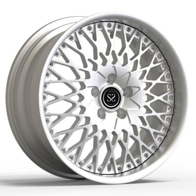 China 18X8 Aluminum 2 Piece Forged Wheels Metal Finish For Volkswagen Caddy Car Rims for sale