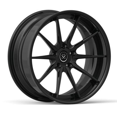 China 19x9.5 Satin Black Mercedes Benz Forged Wheels Custom Aluminum Alloy Rims 5x112 for sale