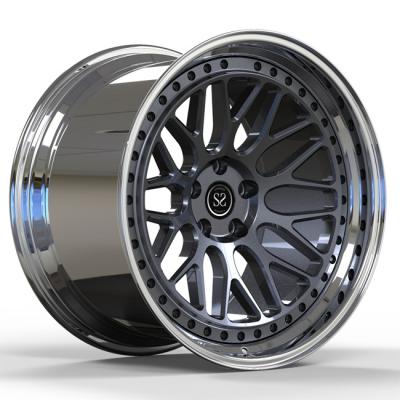 China Staggered 20inch 20X9.5 20X10.5 Forged 2 Piece Wheels For Nissan GTR Stepped Lip for sale