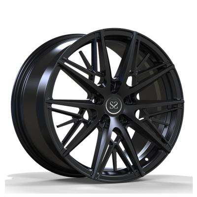 China Multi Spokes Aluminum Alloy Wheels Matte Black Custom Concave Forged Rims 22x10.5