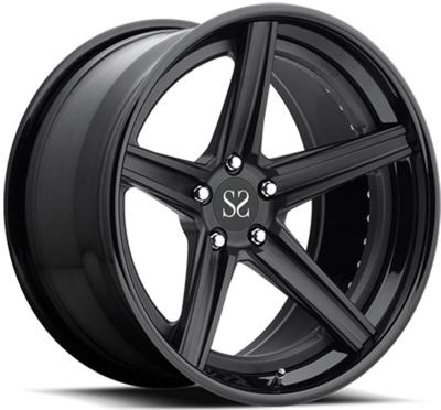 China Volkswagen 2 Piece Alloy Wheels 5x100 18 19 20 Inch Black Machine Face for sale