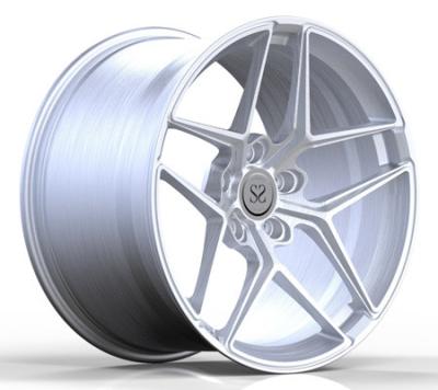 China Forjado 1 pieza 20 21 22 pulgadas Monobloque de automóvil ruedas de plata cepillado para llantas de Porsche en venta