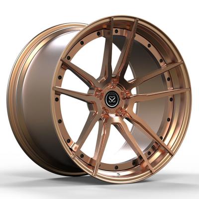China Benz S-Class 22x9.5 and 22x11 Custom Bronze 2-PC Forged Aluminum Alloy Rims for sale