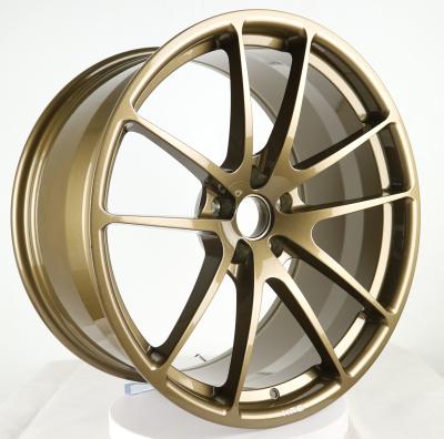 China 19 inch bronze one-piece forged wheel rim for Racing car Porsche 991 5x130 for sale