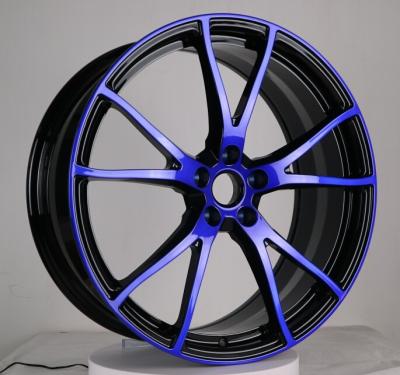 China china production monoblock dark blue machined face forged alloy wheels and rims for sale