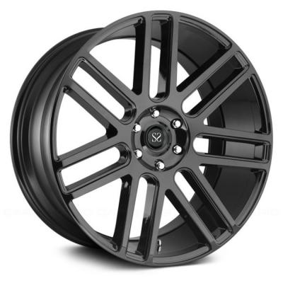 China Custom Size 22 Forged Rims Wheel With Matte Black Spoke Barrels For Luxury Car for sale